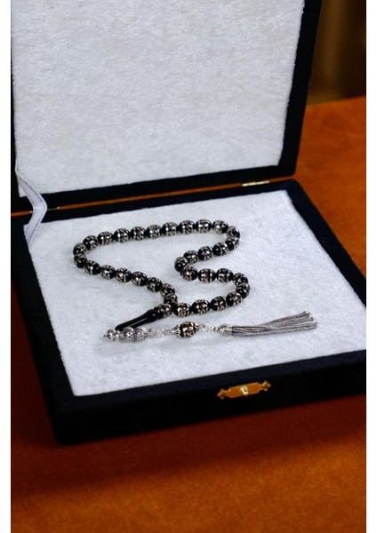 Prinç Sarmalı Gümüş Püskül Oltu Taşı Tesbih fiyatları