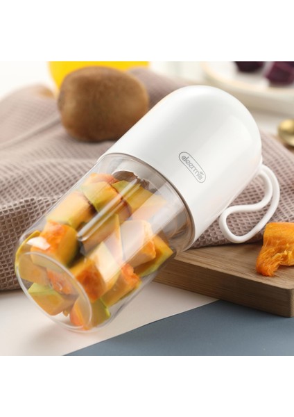 Taşınabilir Kablosuz Smoothie Blender, Türkiye Garantili, Beyaz Renk