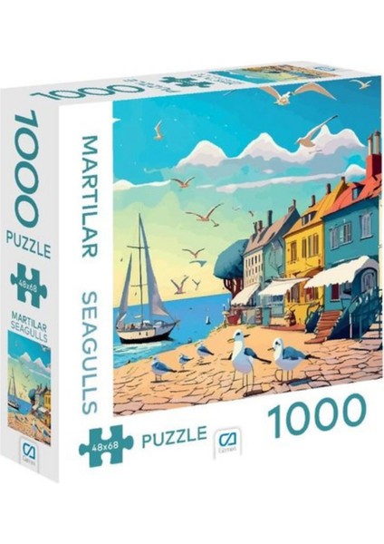 Martılar 1000 Parça 2,2mm Kalınlık 48X68CM Profesyonel Hobi Puzzle Yapboz Serisi