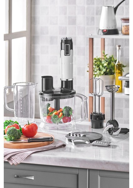 Çok Fonksiyonlu El Blender Seti, Beyaz, Pratik ve Kullanışlı Tasarım fiyatları