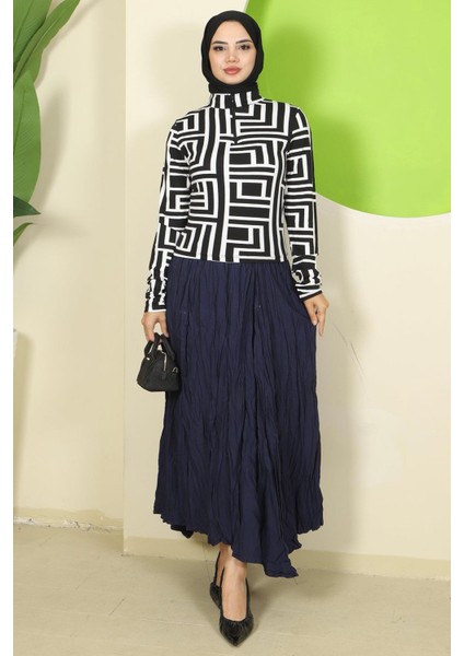 Labirent Desen Fermuarlı Body Beyaz HM2831 fiyatları