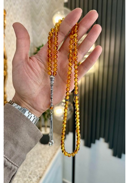 Özel Tasarım 99`luk Damla Kehribar Namaz Tesbihi Gümüş Püskül(Amber), (مسبحة قطرة كهريبار) modelleri
