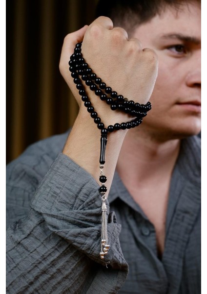 Üstad Ömer Aktaş Işçilik Gümüş Tasarım Erzurum Oltu 99'luk Namaz Zikir Tesbihi fırsatları