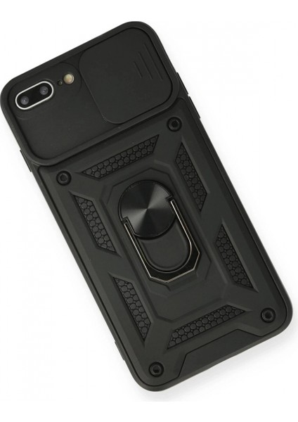 iPhone 7 Plus Kılıf Pars Lens Yüzüklü Silikon - Siyah modelleri