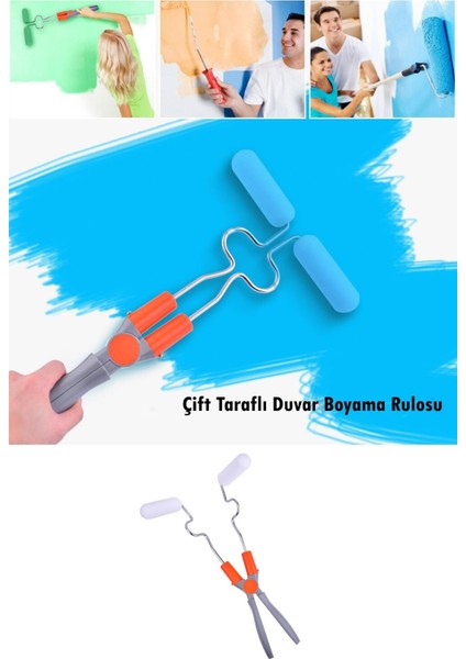 Nano Süngerli Damlatmaz Mobilya ve Duvar Boyama Rulosu Hem Köşe Hem Düz Zemin (5263) indirimleri