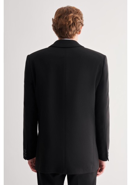 Siyah Kaşe Bebe Yaka Kapitoneli Astar Comfort Fit Rahat Kesim Klasik Kaban 1008245161 indirimleri