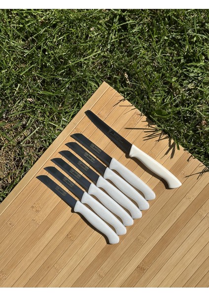 Beyaz Set- 6'lı Meyve Bıçağı+1 Sebze Bıçağı