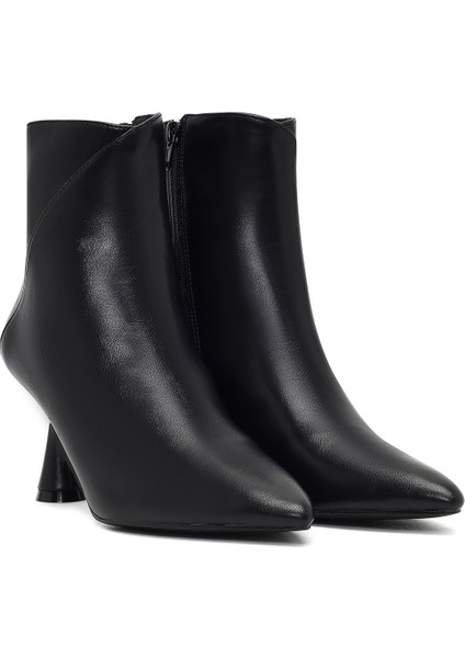 Kadın Siyah Fermuarlı Taş Detaylı Topuklu Bot 25AFE480918 indirimleri