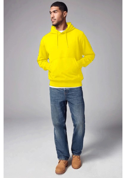 Erkek Kapşonlu Rahat Kalıp Içi Polarlı 3 Iplik Sweatshırt SPR24SW55