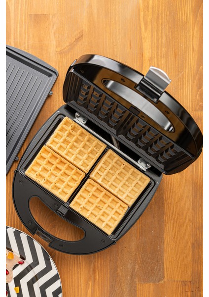 Çift Taraflı Izgara Tost Makinesi, Şık Siyah Tasarım