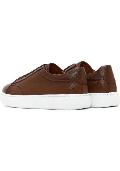Erkek Taba Bağcıklı Kalın Tabanlı Deri Sneaker 25WFD8240FT indirimleri