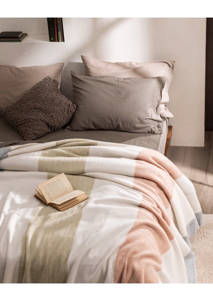Angely Çift Kişilik Battaniye - Yeşil/indigo/pudra fiyatları