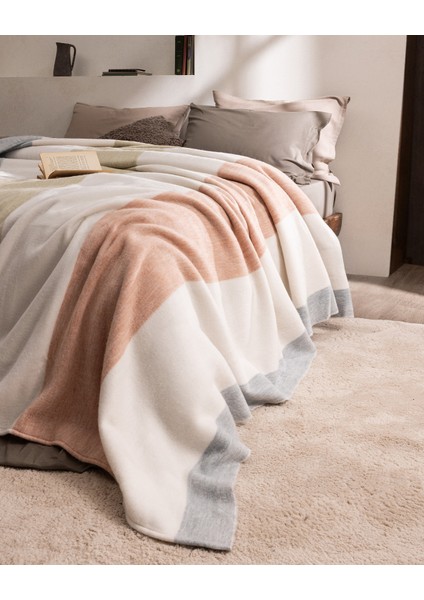 Angely Çift Kişilik Battaniye - Yeşil/indigo/pudra modelleri