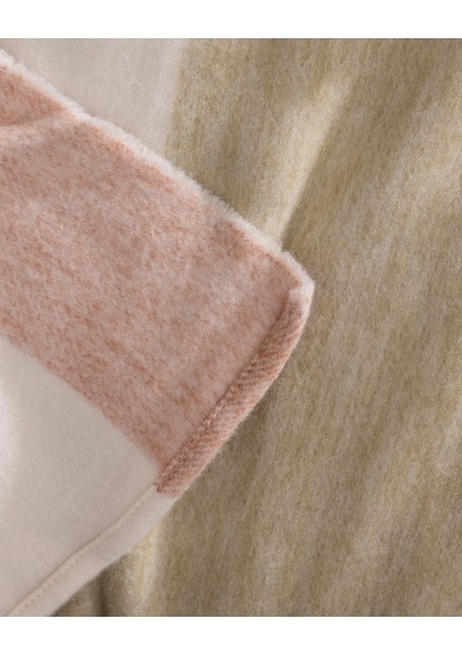 Angely Çift Kişilik Battaniye - Yeşil/indigo/pudra