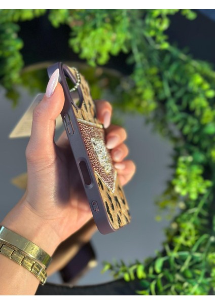 iPhone 17 Taşlı Premium Leopar Desenli Kııf fiyatları