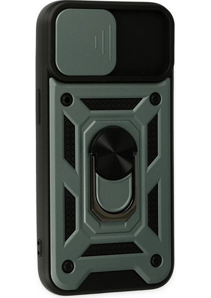 iPhone 14 Kılıf Pars Lens Yüzüklü Silikon - Yeşil fiyatları