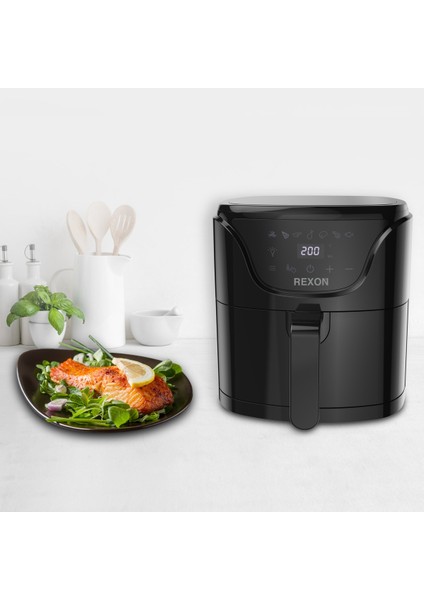 Siyah 5 Litre Hava Fritöz, Sağlıklı ve Lezzetli Yemekler Için Mükemmel Seçim fiyatları