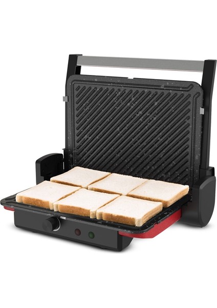 Kırmızı King Arte Plus K469 Tost Makinesi, Şık ve Kullanışlı Tasarım fırsatları
