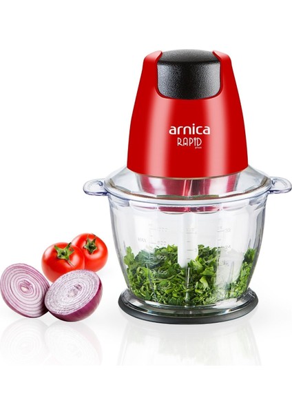 Hızlı ve Güçlü Elektrikli Doğrayıcı, Şık Kırmızı Renk Seçeneği ile Kullanıma Hazır