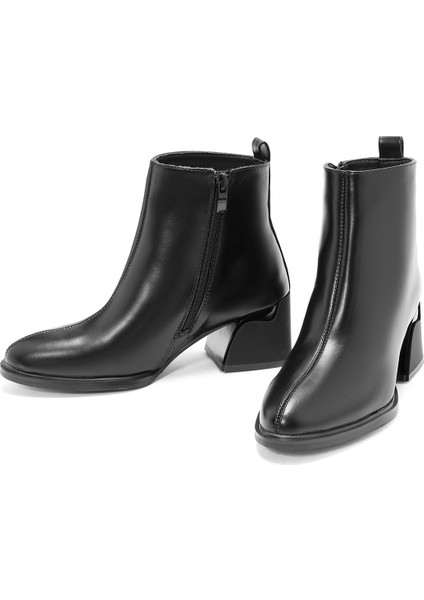 Kadın Siyah Fermuarlı Topuklu Bot 25WFE400718 modelleri