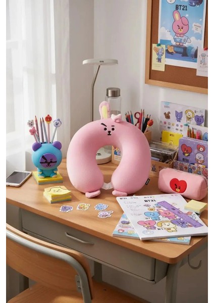 BT21 Lisanslı Hafızalı Köpük Boyun Yastığı (Cooky)