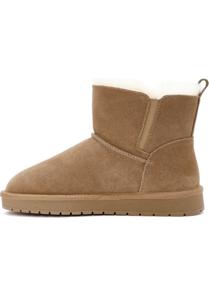 Kadın Camel Süet Deri Teddy Bot 25WFD478310 fiyatları