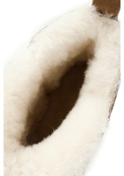 Kadın Camel Süet Deri Teddy Bot 25WFD478310