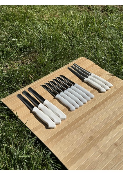 12 Parça Beyaz Set 6 Meyve Bıçağı+3 Sebze Bıçağı+3 Ava Bıçak fiyatları