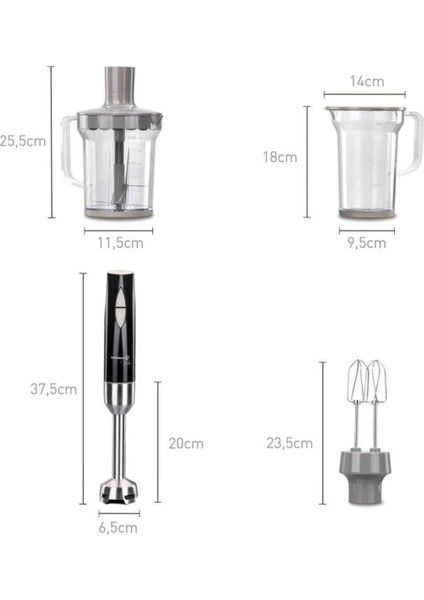 Siyah Vertex Mega Blender Seti Inox A445 - Güçlü ve Şık Mutfak Cihazı fiyatları