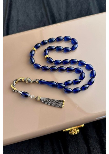 mavi Bitki Pigmentli damla Kehribar Basic Model Gümüş Burma Tasarım Tesbih(Amber), (مسبحة قطرة كهريبار) fiyatları