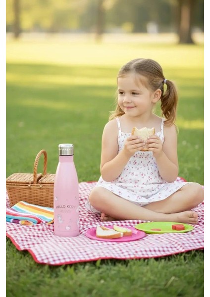 Sanrio Lisanslı Parti Serisi Termos Şişe (500ML) - Hello Kitty