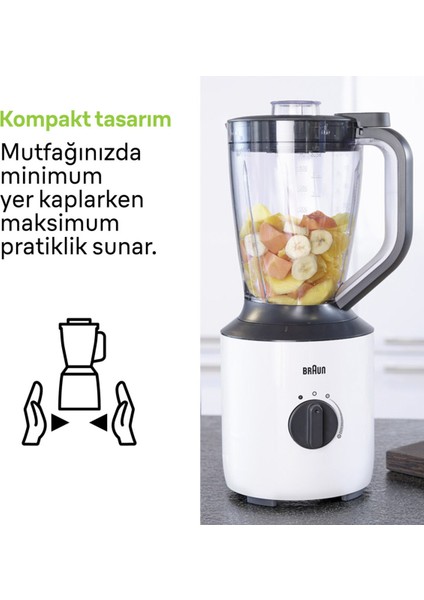 Beyaz 800W Cam Sürahi Smoothie Blender, Pratik ve Şık Mutfak Tercihi fiyatları