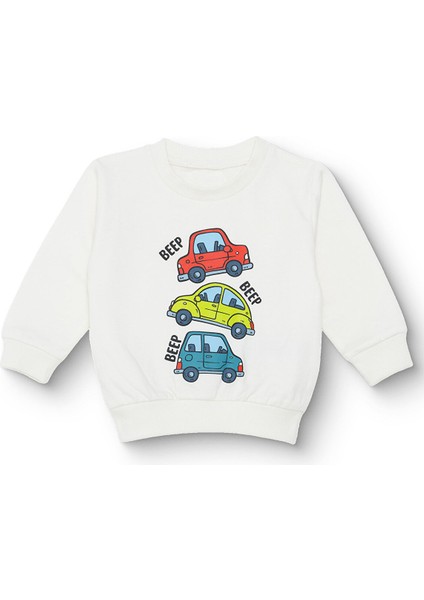 Erkek Bebek Basic Sweatshirt Şardonlu Bisiklet Yaka Uzun Kol
