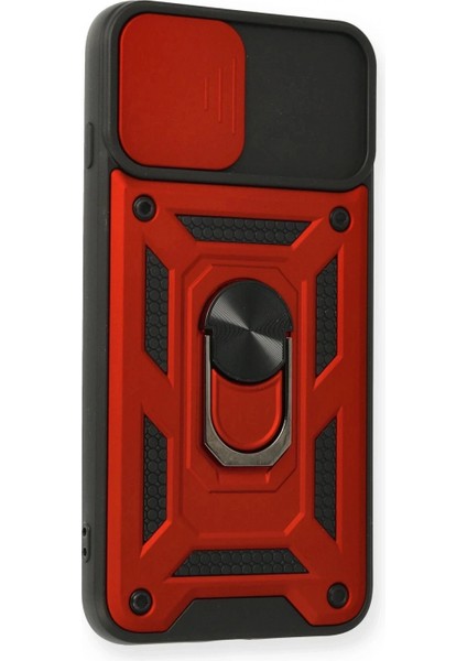 iPhone 7 Plus Kılıf Pars Lens Yüzüklü Silikon - Kırmızı fiyatları