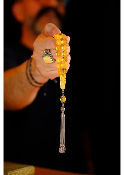 Elit Tasarım Rus Damla Kehribar Gümüş Püskül Tesbih (Amber), (مسبحة قطرة كهريبار) fırsatları