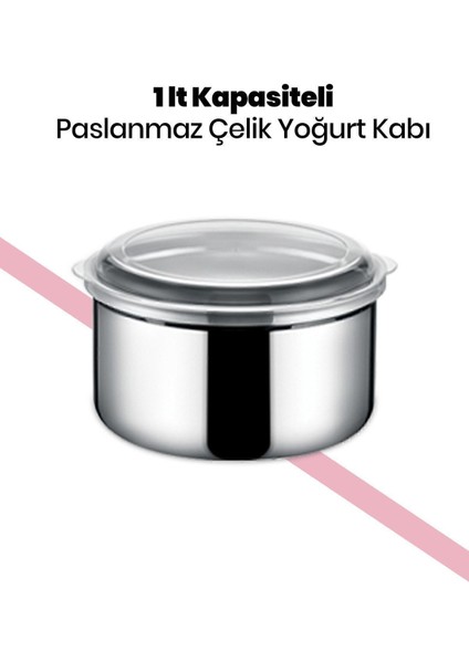 Paslanmaz Çelik Yoğurt Yapma Makinesi 1 Litre Kapasiteli Beyaz modelleri