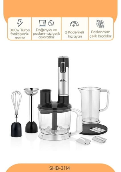 Çok Fonksiyonlu 1000 W Blender Seti, Siyah Renk