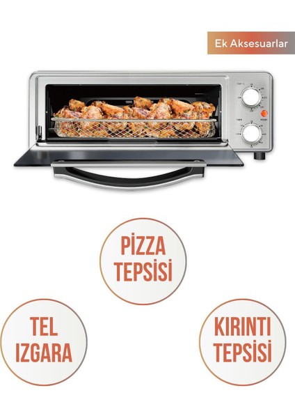 Mini Pizza ve Hava Fritözü, Hpo-01, Sağlıklı ve Pratik Kullanım Sağlar modelleri