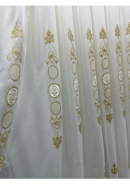 Nivemeshome Şahmaran 1/3 Sık Pileli Tül Perde Apm