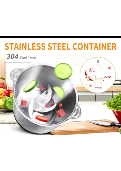 Pratik ve Şık 5 Litrelik 5 Bıçaklı Mutfak Robotu, Orta Boy ve Kullanışlı Tasarım