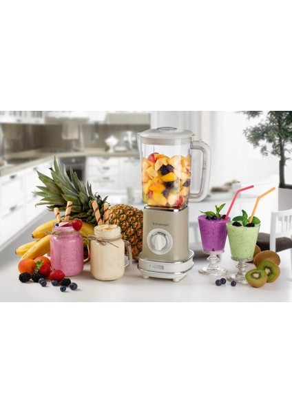 Bej Renkli Buz Kırıcılı Smoothie Blender, Şık ve Fonksiyonel Alet indirimleri