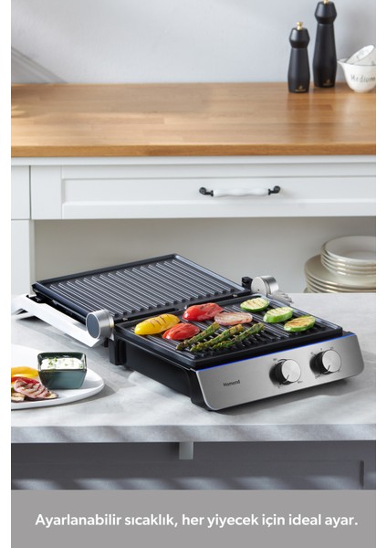 Çıkarılabilir Plakalı Inox Gövdeli Tost ve Izgara Makinesi, Şık ve Kullanışlı Tasarım indirimleri