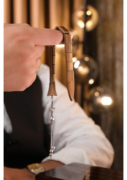 Özel Koleksiyonluk Gümüş Tasarım Balık Model Kokulu Pelesenk Tesbih