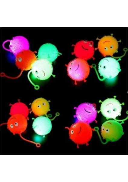 Işıklı Kirpi Yoyo Topları Squishy Oyuncak 24 Adet - Yumuşak Eğlenceli Doğum Günü Dağıtmalık Oyuncak fiyatları