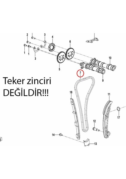 Cfmoto 450SR 450NK Eksantrik Kam Zinciri A fiyatları