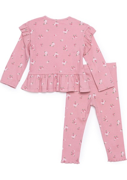 Kız Bebek Bluz - Tayt Forest Flower Uzun Kol Reçme Paça fiyatları