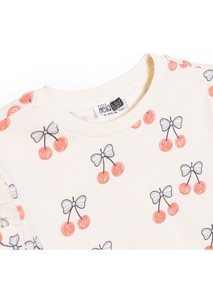 Kız Bebek Winter Cherry Eşofman Takımı Uzun Kol Lastikli Paça modelleri