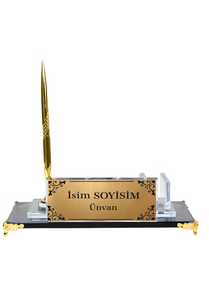 Kristal Kalemli Masa Isimlik