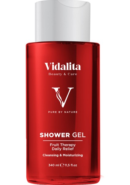 Fruit Therapy Duş Jeli – Çilek Çekirdeği & Argan Yağı ile Besleyici ve Canlandırıcı – 340 ml