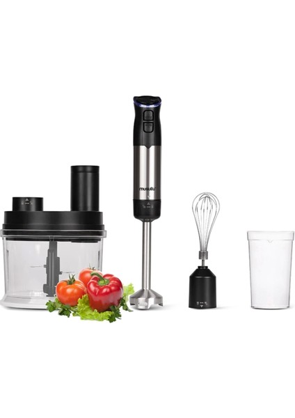 Siyah Çok Fonksiyonlu Blender Seti, Pratik ve Hızlı Kullanım